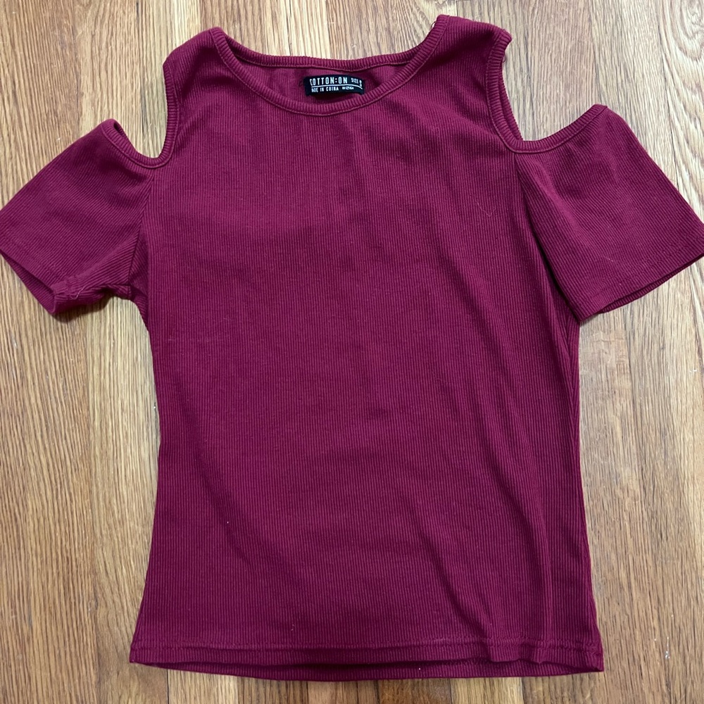 Cotton On | open shoulder red top